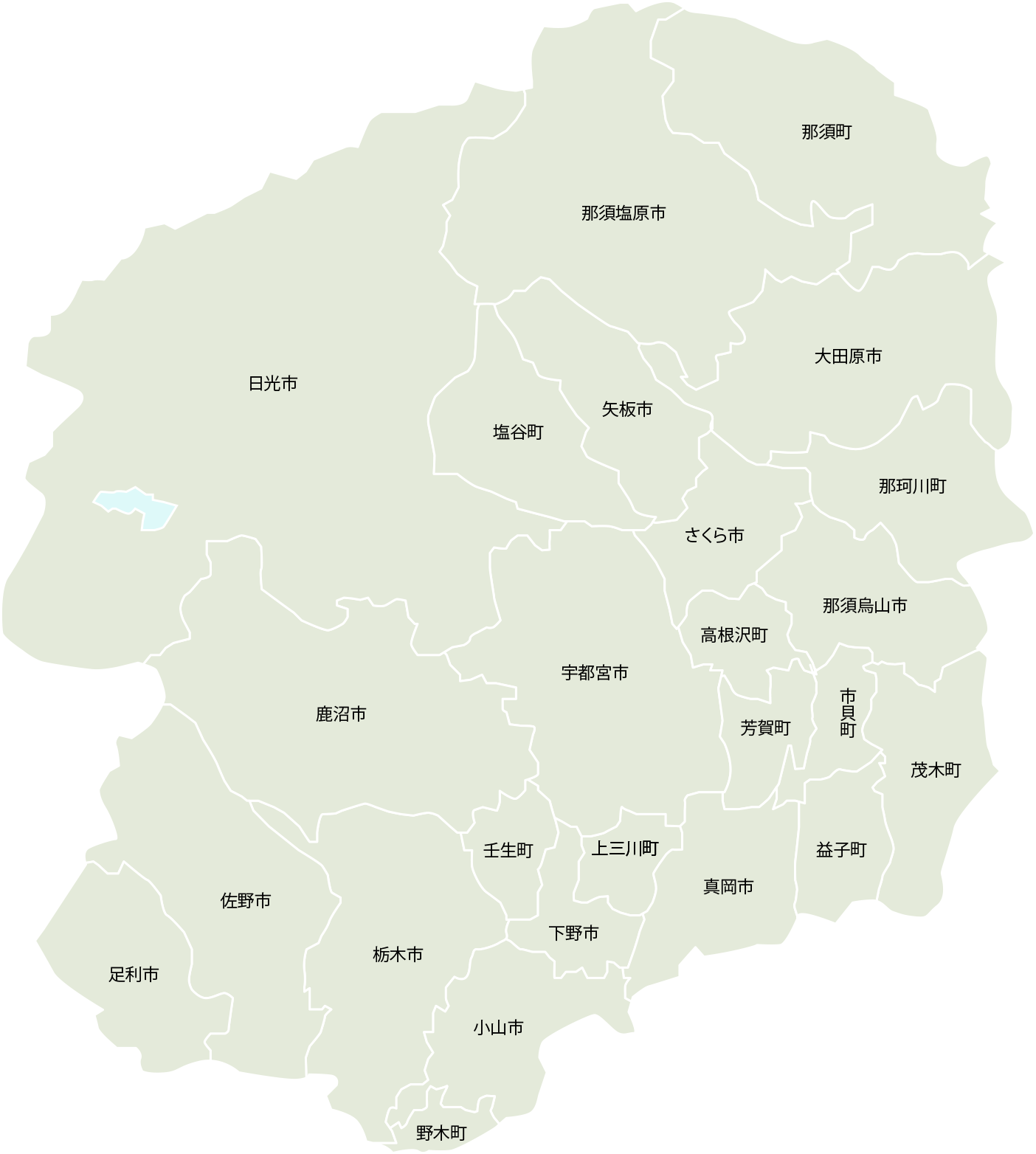 栃木県地図